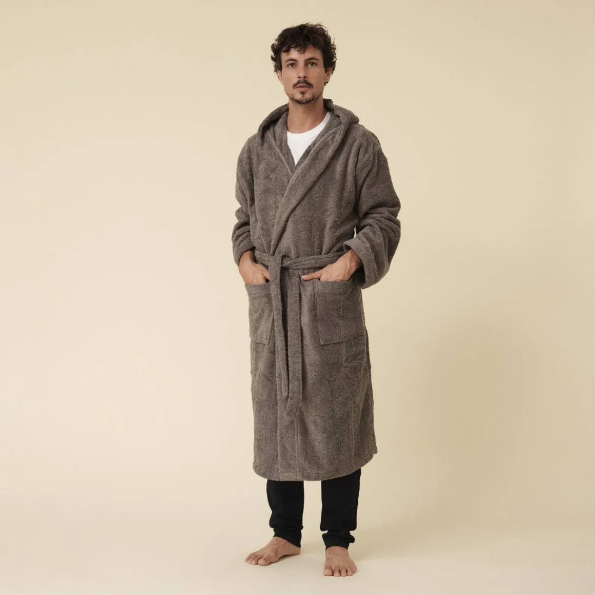 Albornoz algodón con capucha Zeus