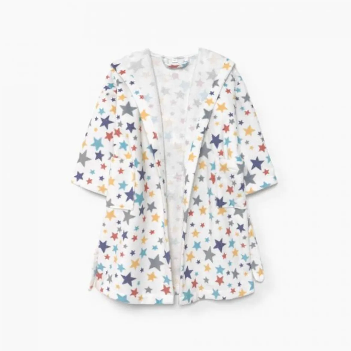 Albornoz infantil de algodón con estampado estrellasMulties