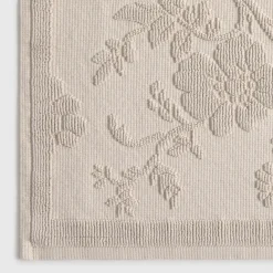 Alfombra de baño algodón jacquard floral Flom