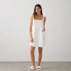 Bata ducha rizo algodón con tirantes Bataspa