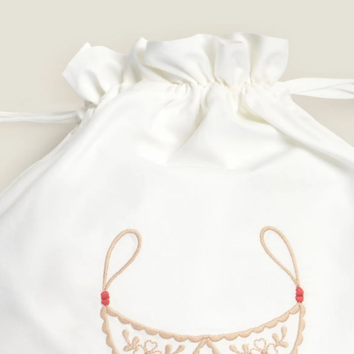 Bolsa de algodón bordada para lencería Lingerix