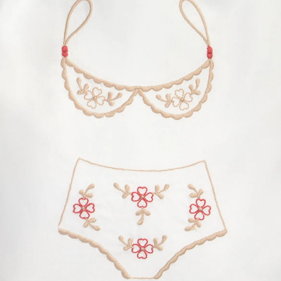 Bolsa de algodón bordada para lencería Lingerix
