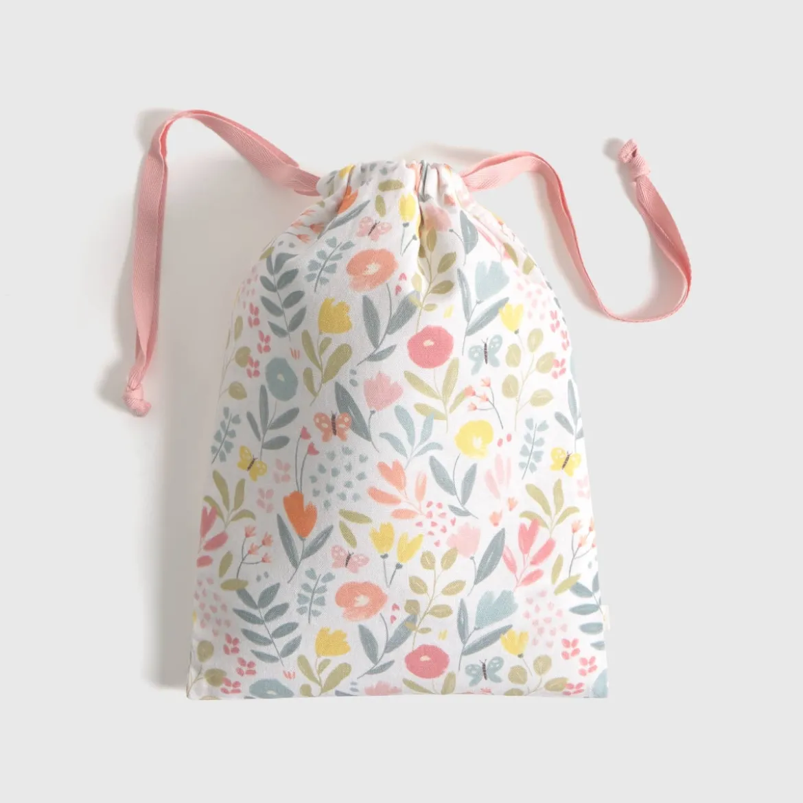 Bolsa de algodón estampado floral Bloom