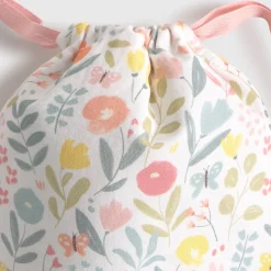 Bolsa de algodón estampado floral Bloom