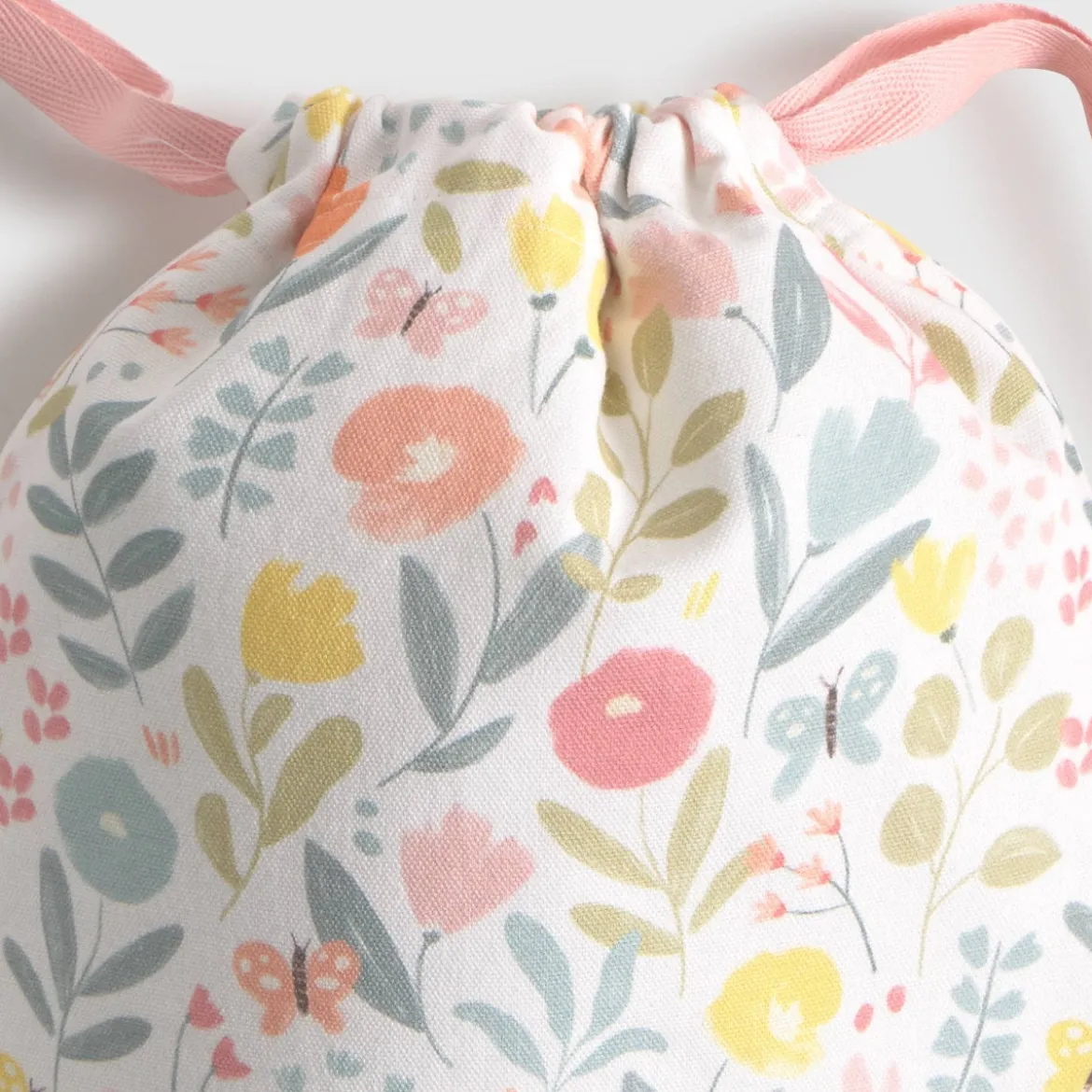Bolsa de algodón estampado floral Bloom