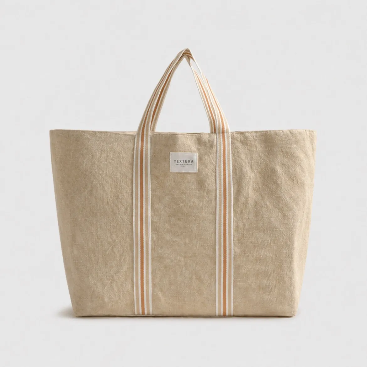 Bolsa de playa algodón con asas a rayas Rachel