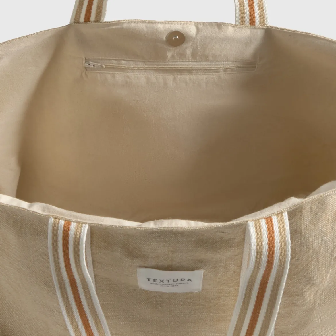 Bolsa de playa algodón con asas a rayas Rachel