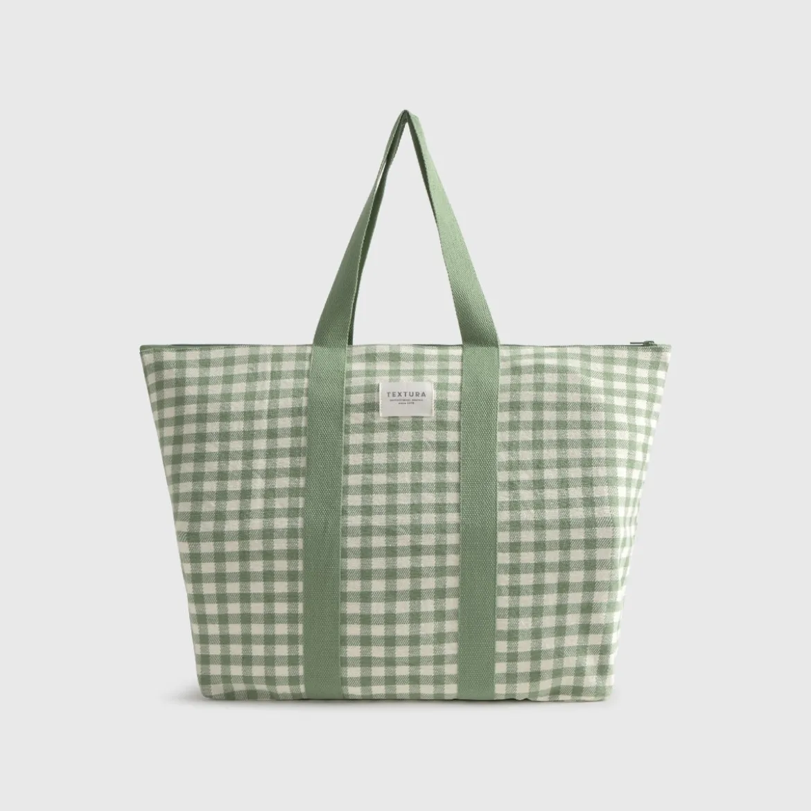 Bolsa de playa algodón cuadros vichy Revi