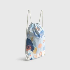 Bolsa mochila algodón fondo marino Marine