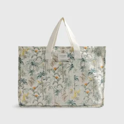 Bolso de playa algodón hojas tropicales Palme