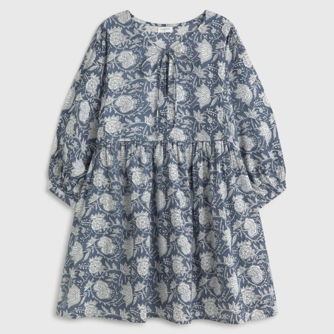 Caftán corto algodón estampado floral Kenco