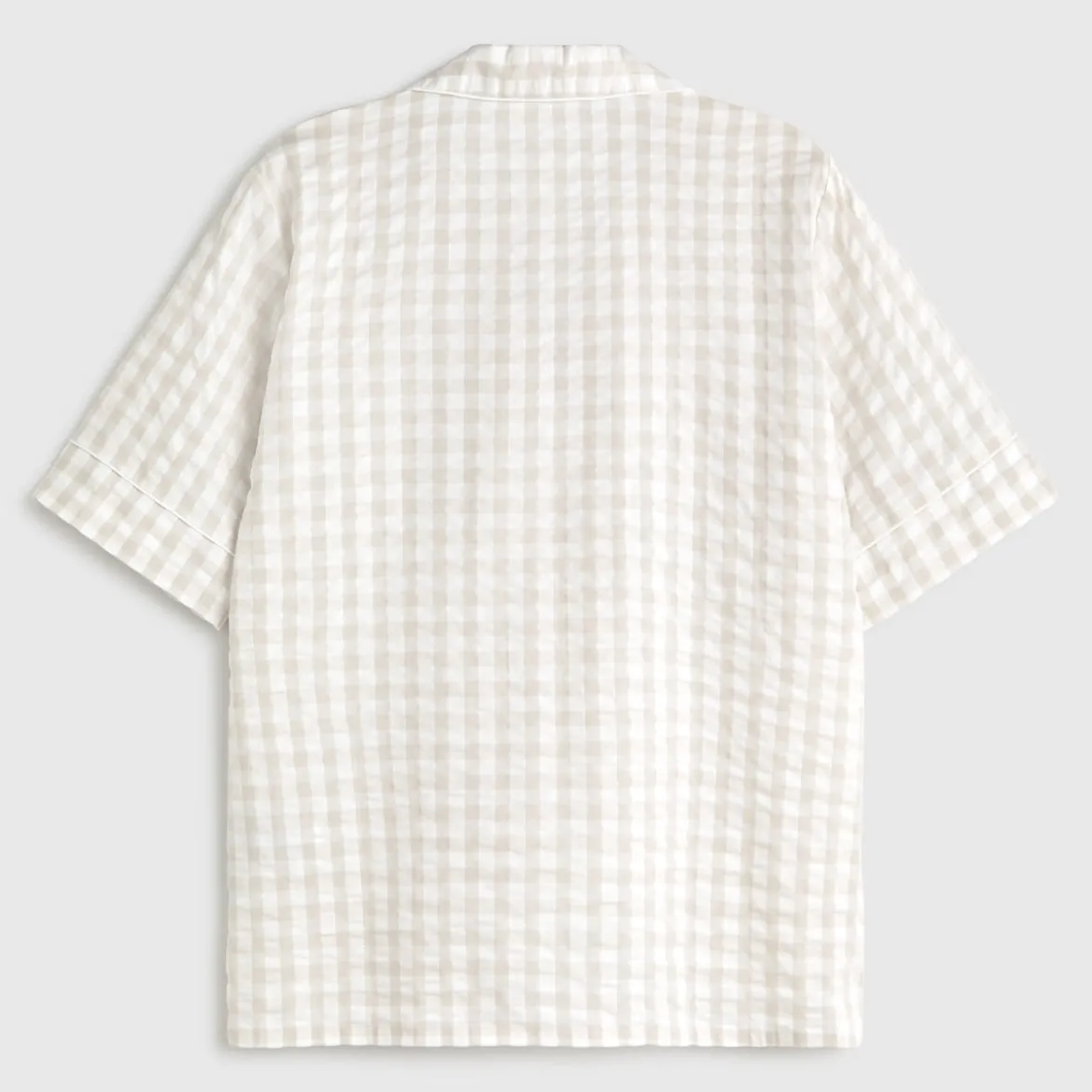 Camisa de algodón seersucker cuadros vichy Nat
