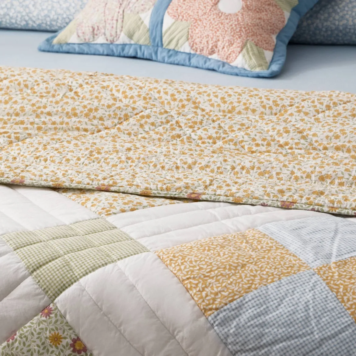 Colcha patchwork algodón reversible Folipatcol