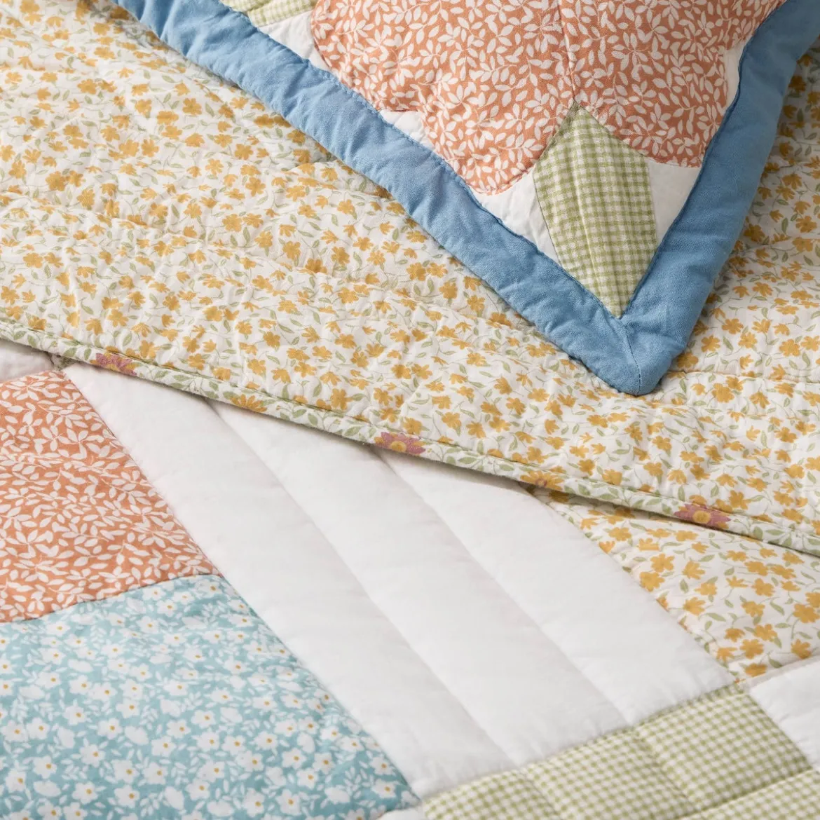 Colcha patchwork algodón reversible Folipatcol