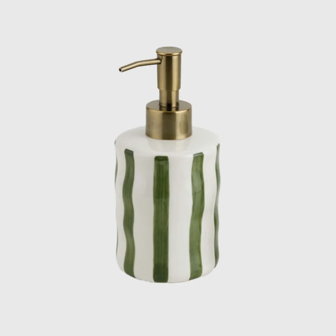 Dispensador jabón baño cerámica rayas Olivadi