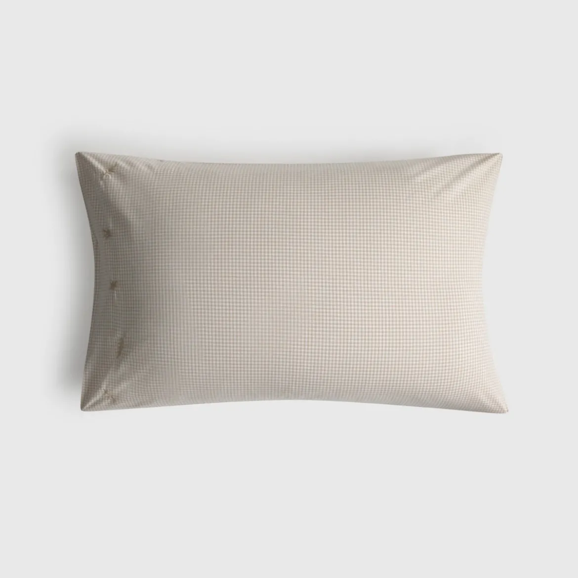 Funda de almohada algodón cuadros vichy bordado Semma