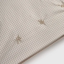 Funda de almohada algodón cuadros vichy bordado Semma