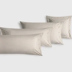 Funda de almohada algodón cuadros vichy bordado Semma