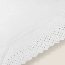 Funda de almohada algodón percal 200 hilos bordado calado Texbrod