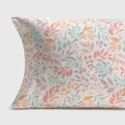 Funda de almohada algodón percal 180 hilos estampado floral Folio
