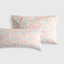 Funda de almohada algodón percal 180 hilos estampado floral Folio