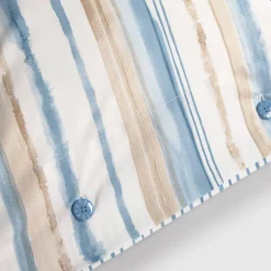 Funda de almohada algodón percal rayas Medarena