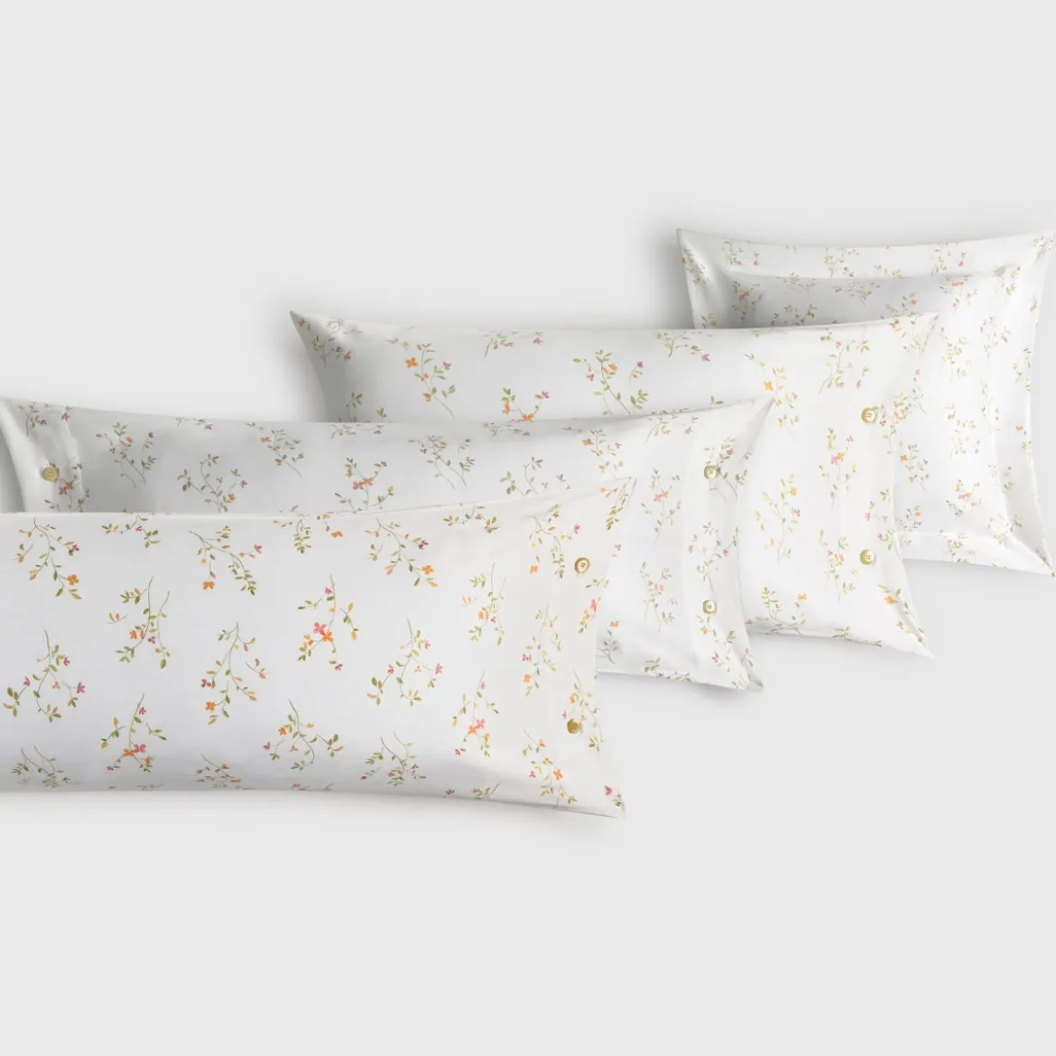 Funda de almohada algodón satén 180 hilos estampado floral Lasusa