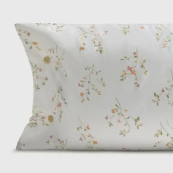 Funda de almohada algodón satén 180 hilos estampado floral Lasusa