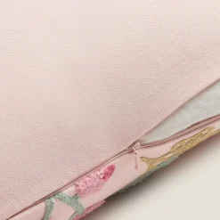 Funda de cojín algodón bordado floral Sibel