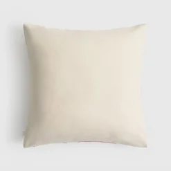 Funda de cojín algodón bordado hoja Hofu