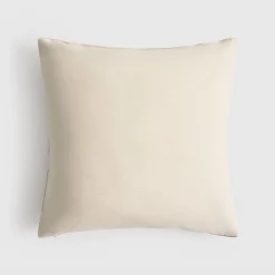 Funda de cojín algodón bordado rayas Homecu