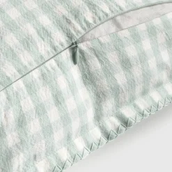 Funda de cojín algodón cuadros vichy Kimivu