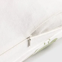 Funda de cojín algodón flores bordadas Folma