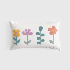 Funda de cojín algodón motivo floral Lolita