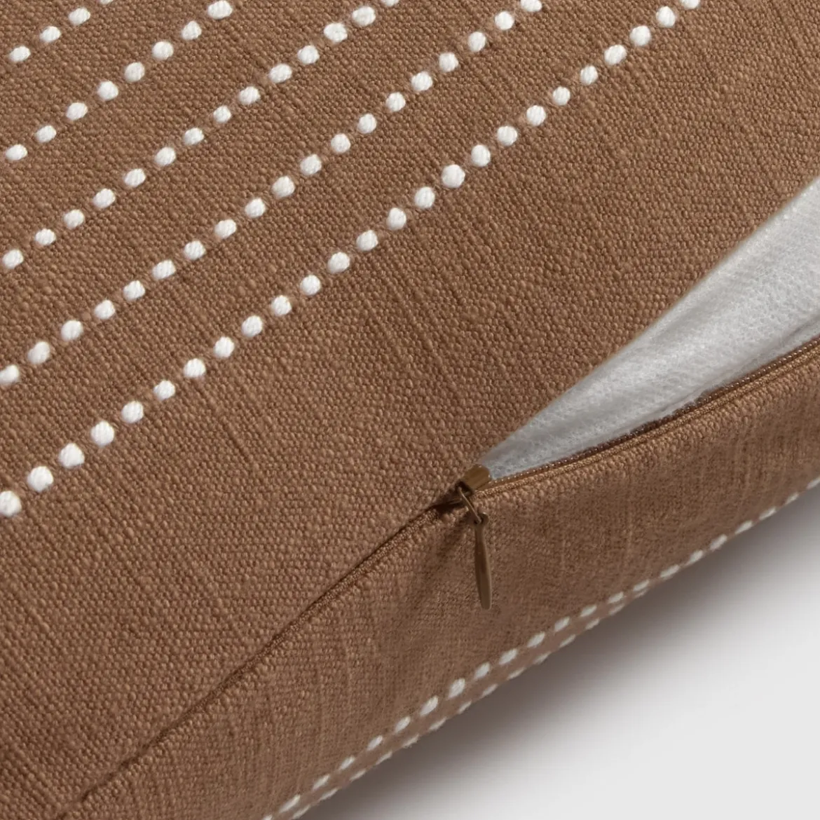 Funda de cojín algodón rayas bordadas Seray