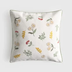 Funda de cojín con bordado floral Groun