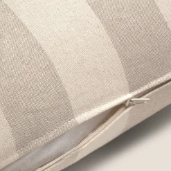 Funda de cojín de algodón con rayas Barbados