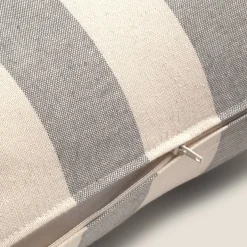 Funda de cojín de algodón con rayas Barbados