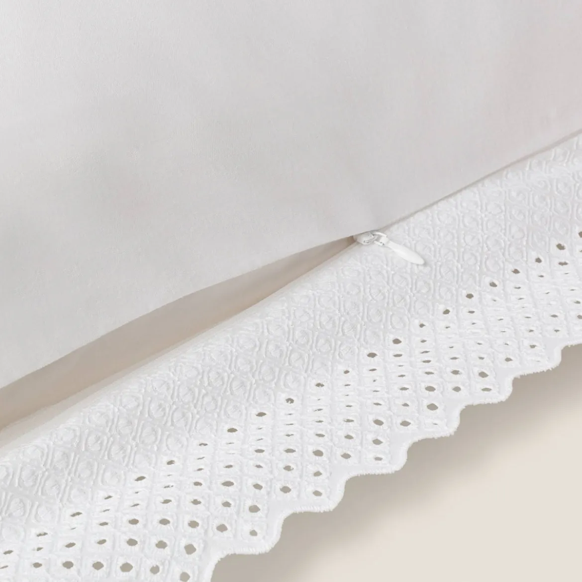 Funda de cuadrante algodón bordado calado Texbrod