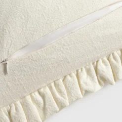 Funda de cuadrante con volante algodón efecto lino Solivol