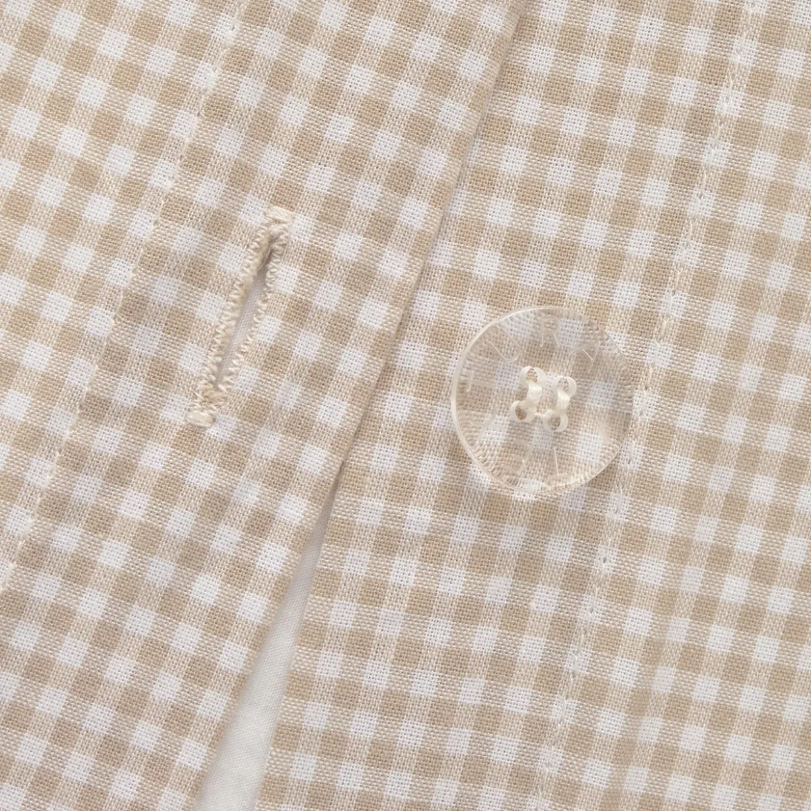Funda nórdica algodón cuadros vichy bordado Semma