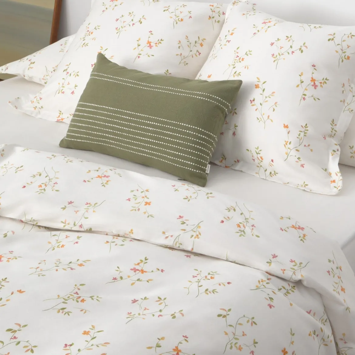 Funda nórdica algodón satén 180 hilos estampado floral Lasusa