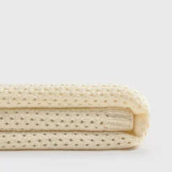 Manta bebé algodón orgánico tricot calado Ralua