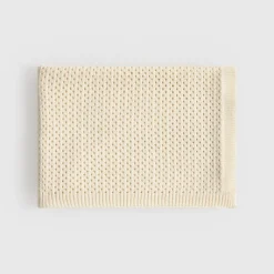 Manta bebé algodón orgánico tricot calado Ralua