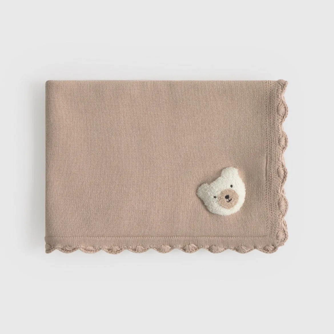 Manta bebé algodón orgánico tricot osito Ted