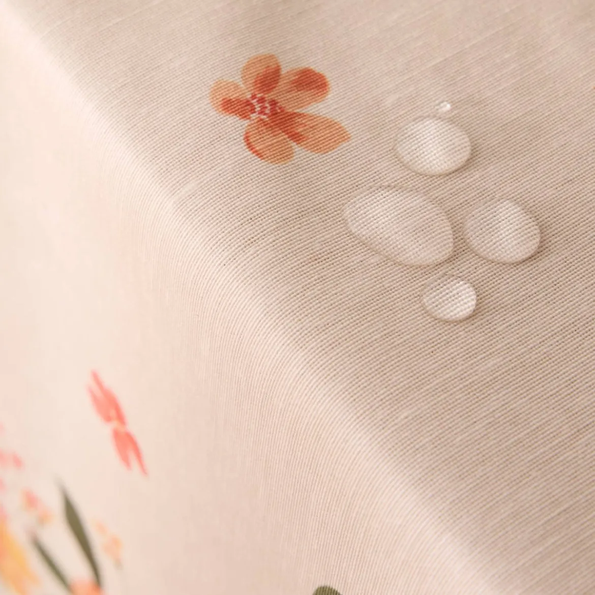 Mantel antimanchas estampado floral Abu