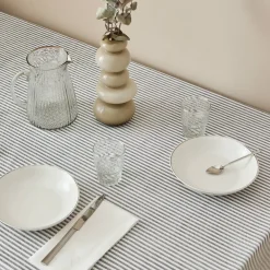 Mantel antimanchas resinado estampado de rayas Oxo