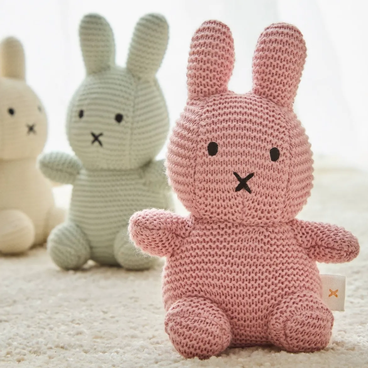 Muñeco de algodón orgánico tricot conejito Cuquis