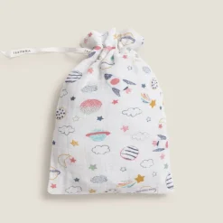 Muselina de algodón con estampado de planetas Planetis