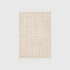 Plaid de cuadros con flecos Vipla